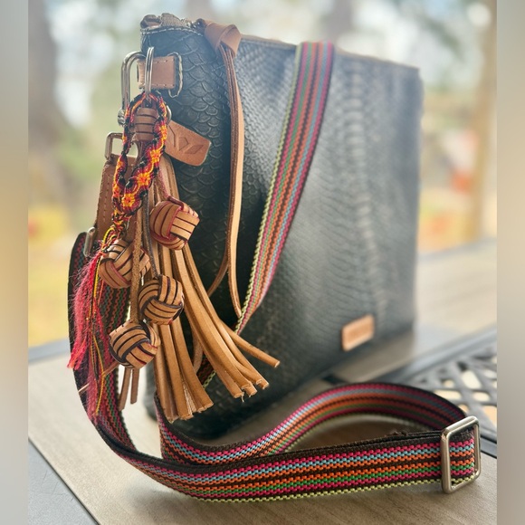 Consuela Downtown Rattler Snake Crossbody Bag Woven Strap + Charm NWOT - Picture 2 of 16